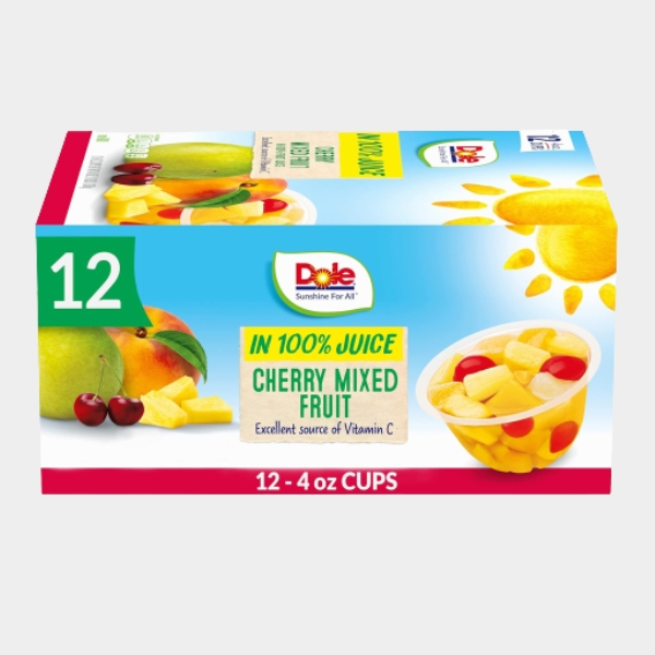 6-1.jpg Dole Fruit Bowls Cherry Mixed Fruit in 100% Juice - Image 1