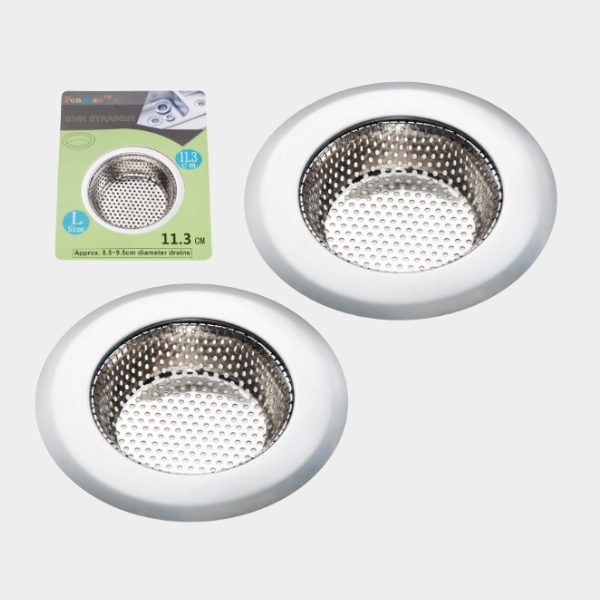 Home-2.jpg Fengbao 2PCS Kitchen Sink Strainer - Stainless Steel, Large Wide Rim 4.5" Diameter - Image 1
